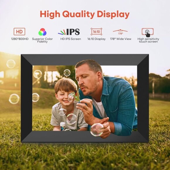 Frameo 10.1" WiFi Digital Picture Frame HD Touch Screen App Sharing Gift home - Picture 2 of 10